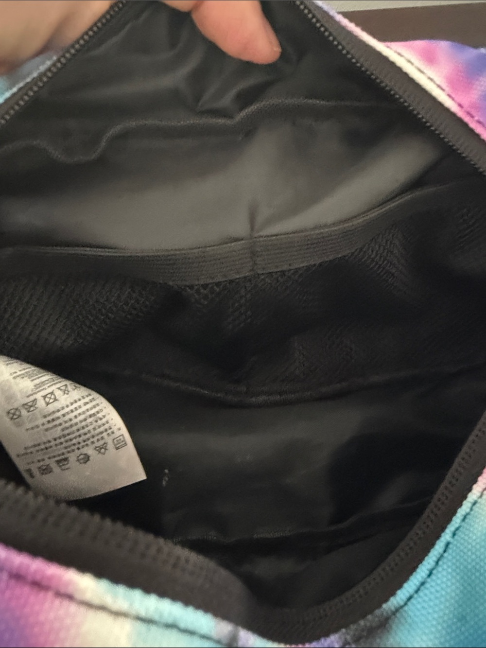 Hurley Tie-Dye Cosmetic Bag in Blue, Purple, Pink - Picture 5 of 7